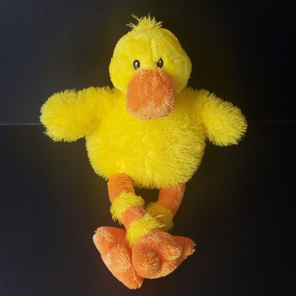 Gund LEMONADE Duck Yellow And Orange Plush 10" Stuffed Animal